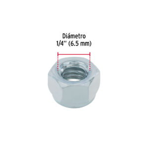 Bolsa con 250 tuercas de seguridad de 1/4" FIERO