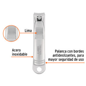 Corta uñas 2" acero inoxidable Truper