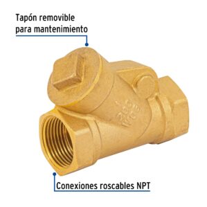 Valvula check Columpio de laton de 1"