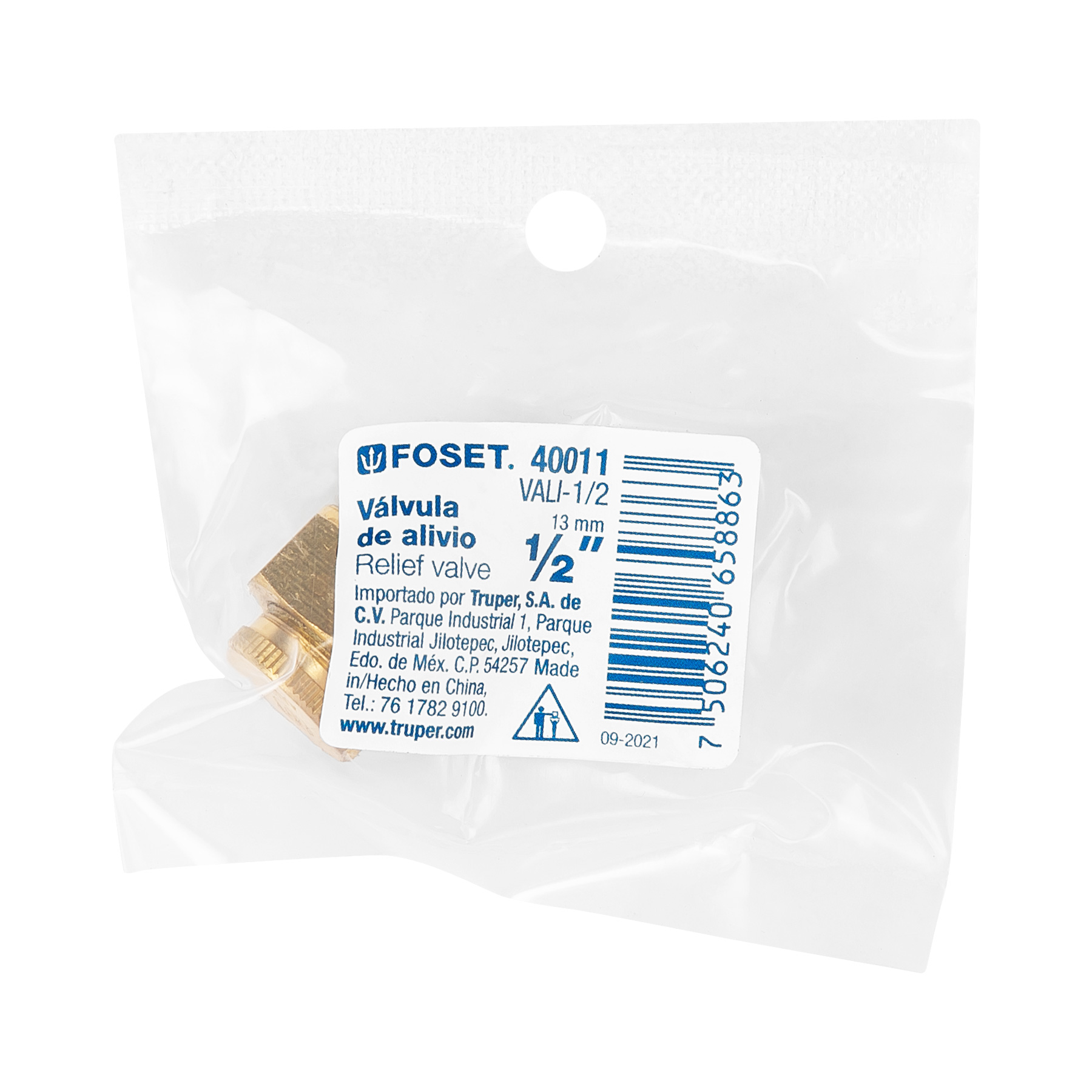 Valvula de alivio 1/2"