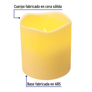 Vela de LED con 2 pilas AA y sensor