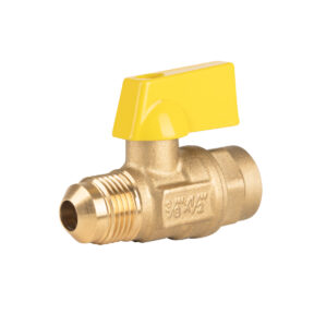 Valvula de paso para gas de 3/8" x 1/2" Soldable