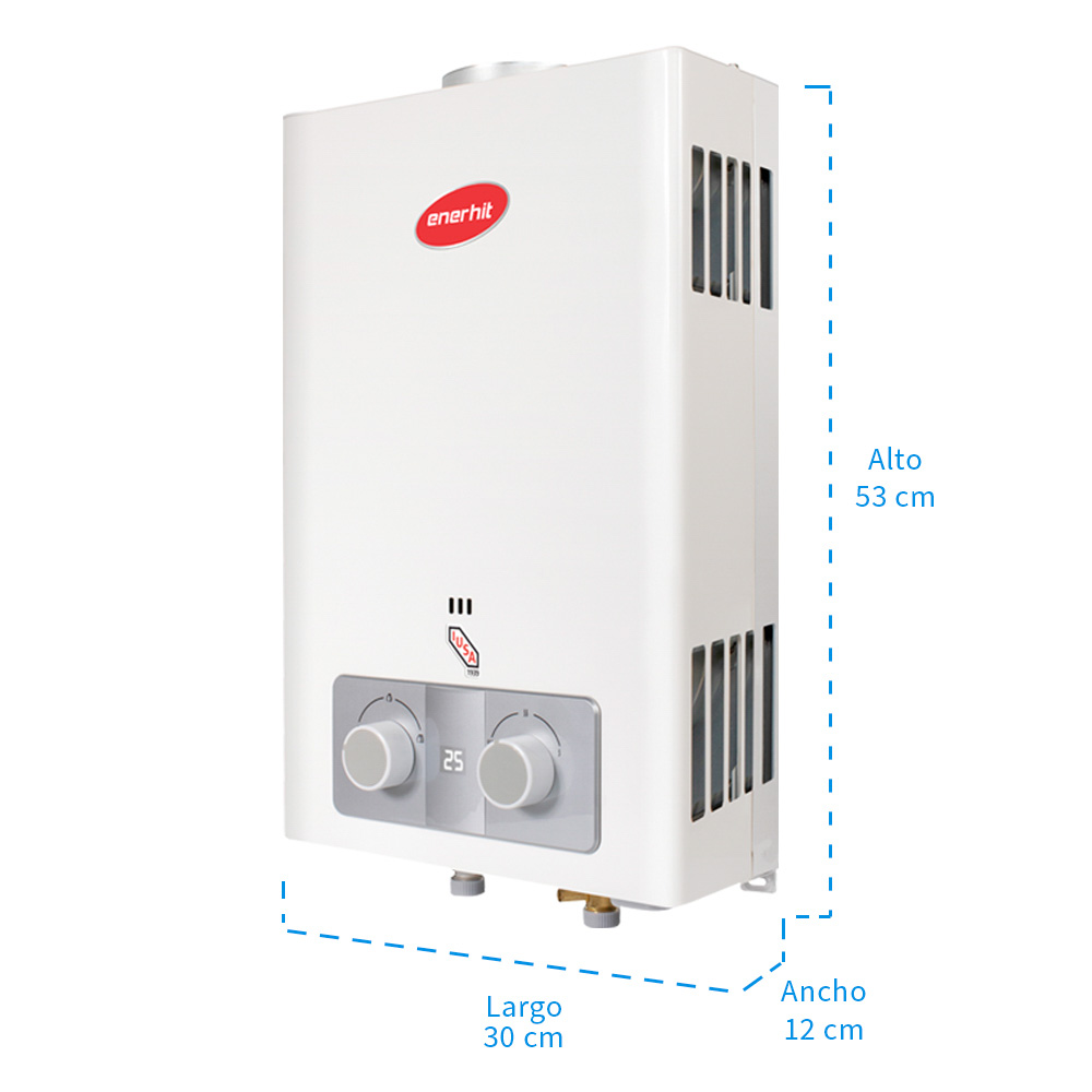 Calentador paso instantaneo 6L GLP Enerhit 1 Servicio Compatible con Solar