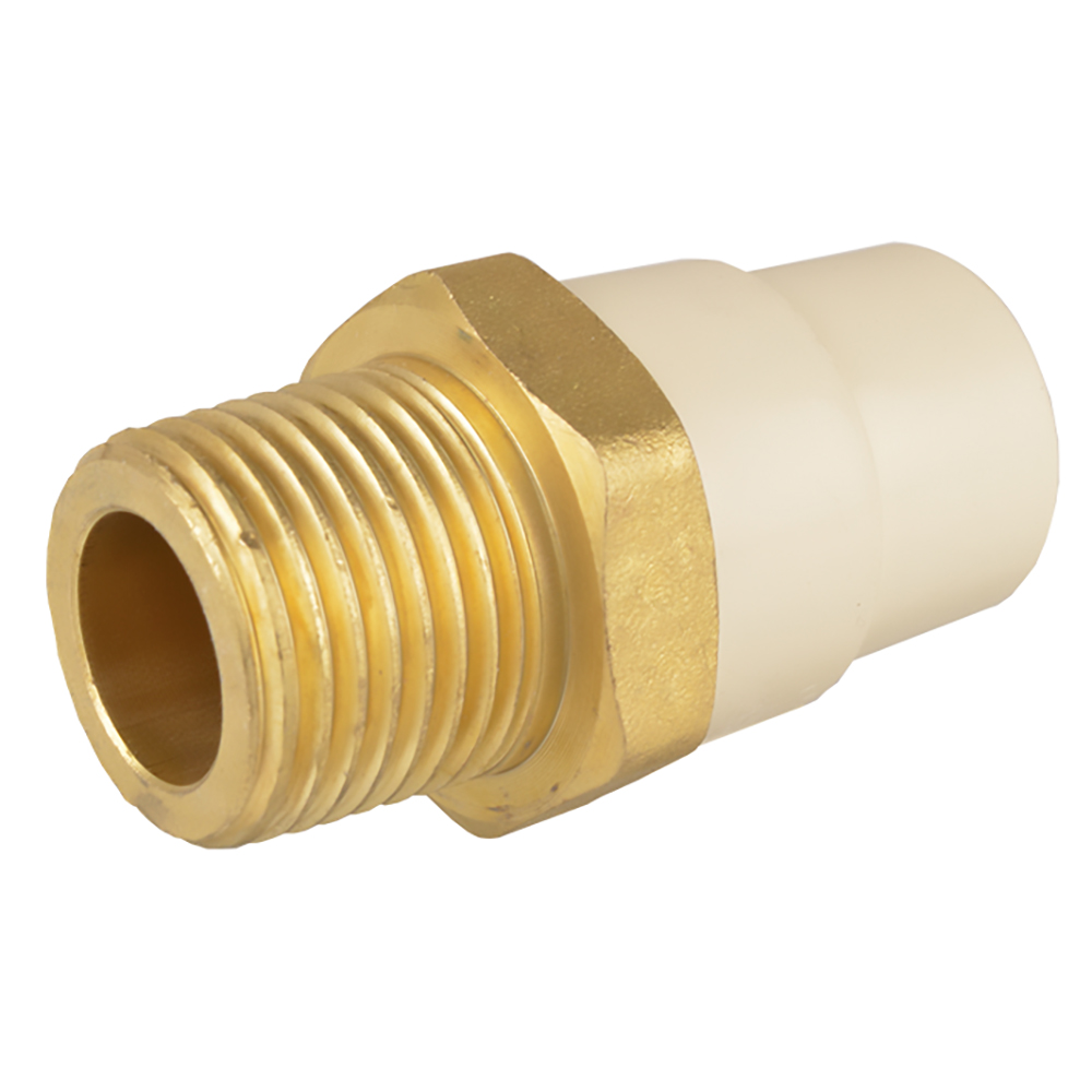 Conector macho de CPVC 3/4" rosca exterior metalica iusa