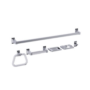 Juego accesorios baño de 6 piezas metalicos