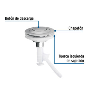 Boton superior universal para valvula tradicional para WC Foset