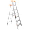 Escalera de tijera tipo II, 6 escalones, con bandeja