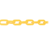 Rollo de 25m de Cadena de plastico de 5mm amarilla