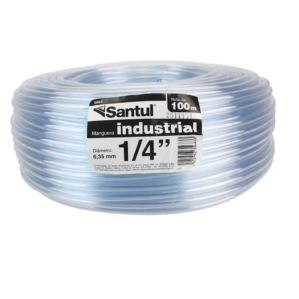 Rollo de 100m de Manguera 1/4" transparente Industrial